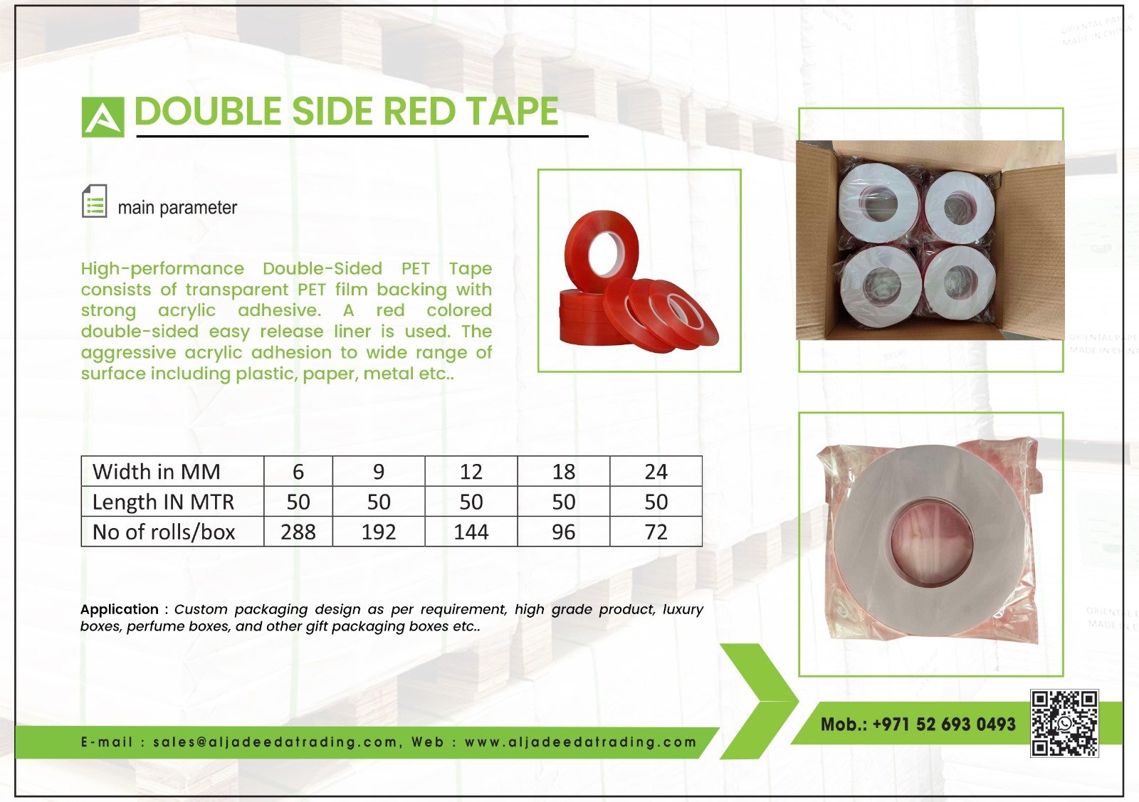 Double Side Red Tape